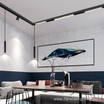 indoor DC48V LED magnetic track lighting profile